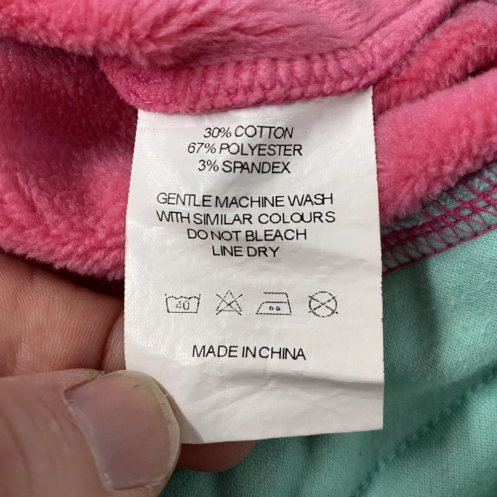 Scummy Bears Hoodie Mens Large Pink Teal Graphic Pullover Fleece Horror Art - Picture 14 of 16